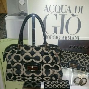 Coach Kristen Op Art Satchel, Wallet &Check Holder